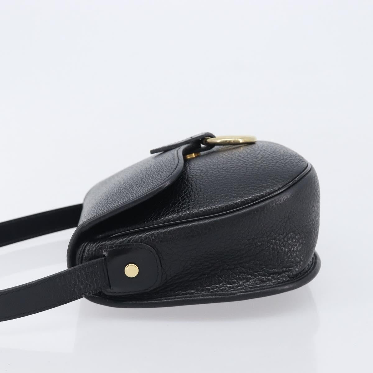Christian Dior Vintage CD Flap Leather, Black, Leather, Shoulder Bag
