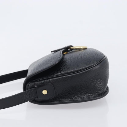 Christian Dior Vintage CD Flap Leather, Black, Leather, Shoulder Bag