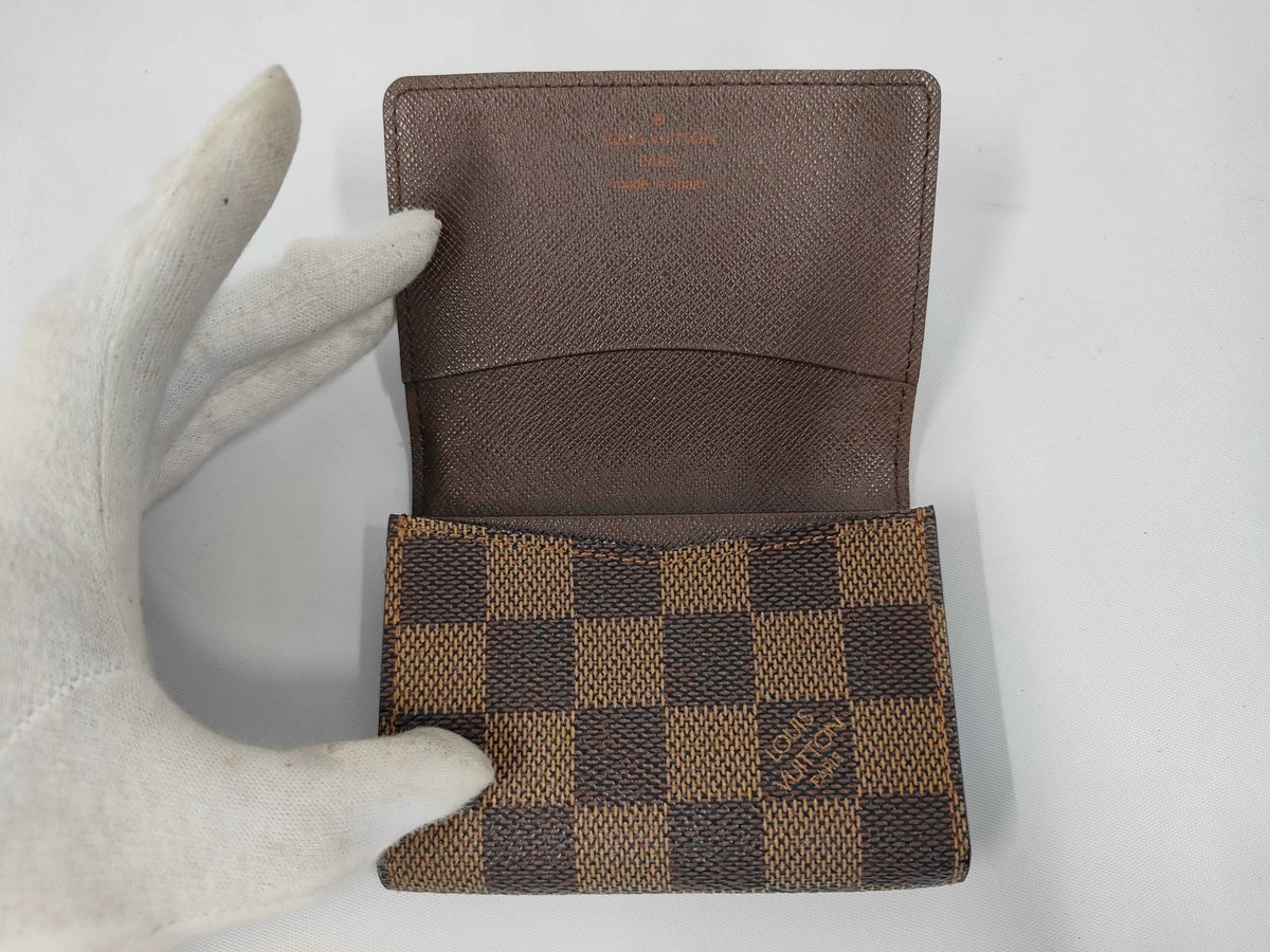 Louis Vuitton Envelope Business Card Holder Damier, Brown, Canvas, Card Holder