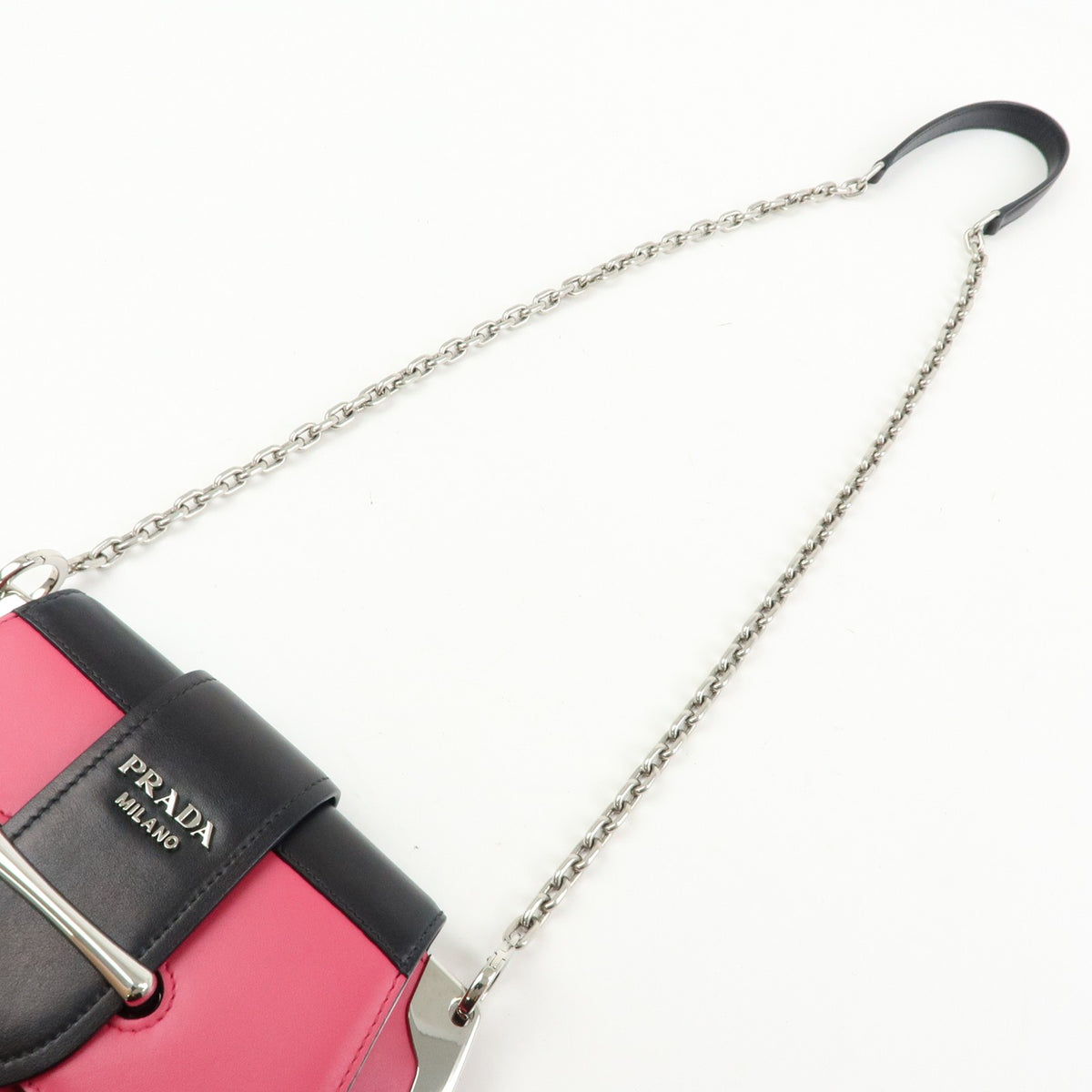 Prada Sidonie City Calf, Pink, Leather, Shoulder Bag