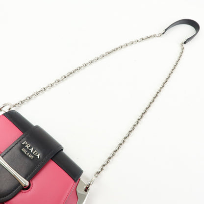 Prada Sidonie City Calf, Pink, Leather, Shoulder Bag