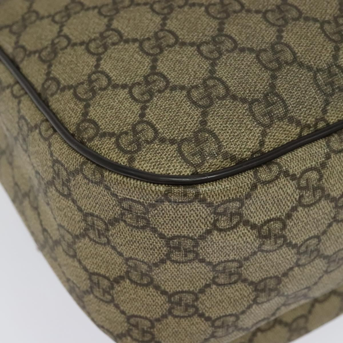 Gucci Double Pocket Messenger GG Coated Canvas, Beige, Canvas, Handbag
