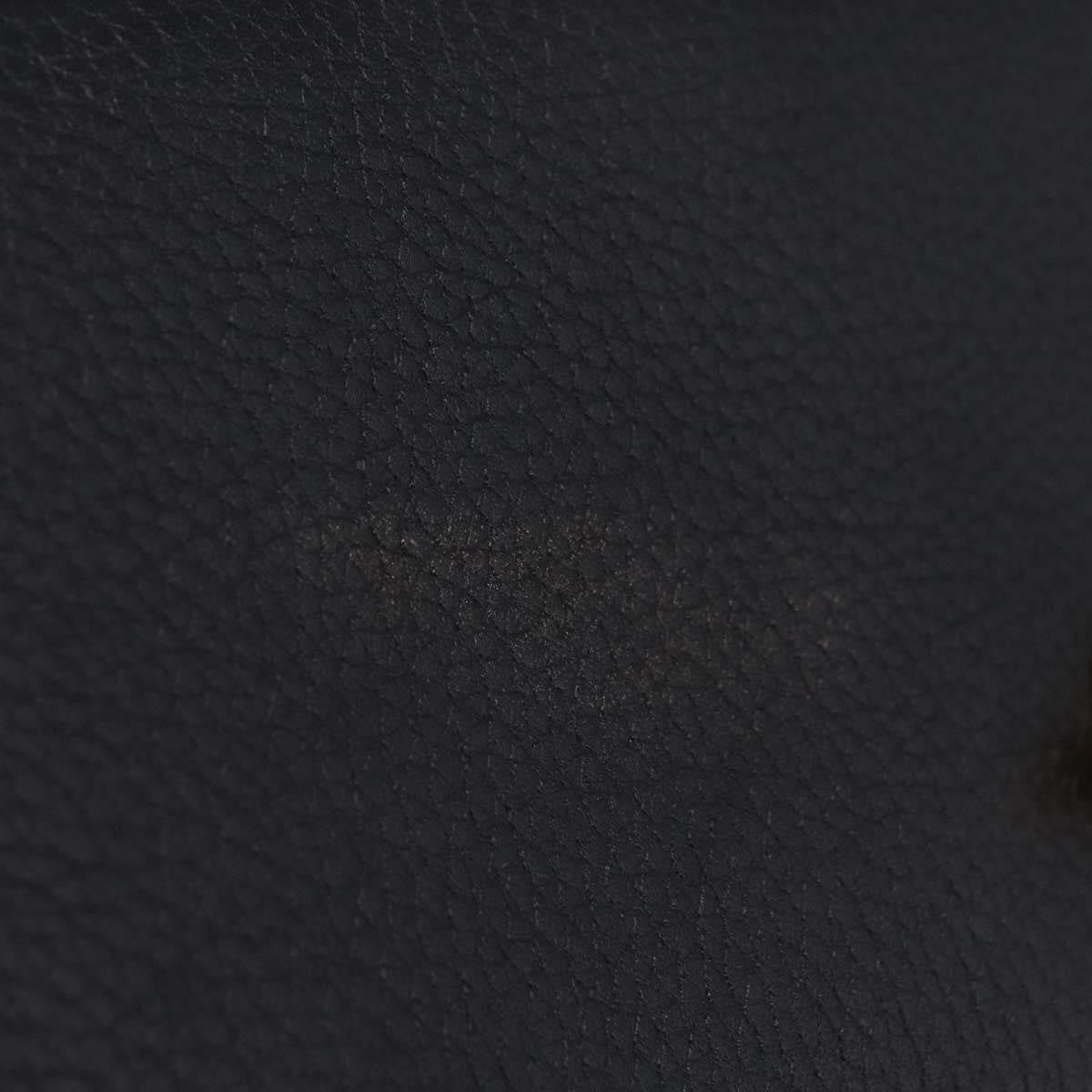 Celine Top Handle Leather, Black, Leather, Handbag