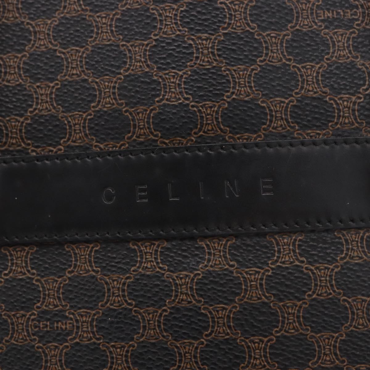 Celine C Macadam Tote PVC leather/ Macadam canvas, Black, Canvas, Shoulder Bag