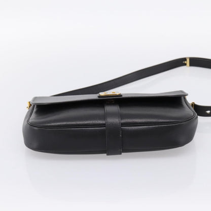 Christian Dior Shoulder Leather, Black, Leather, Shoulder Bag
