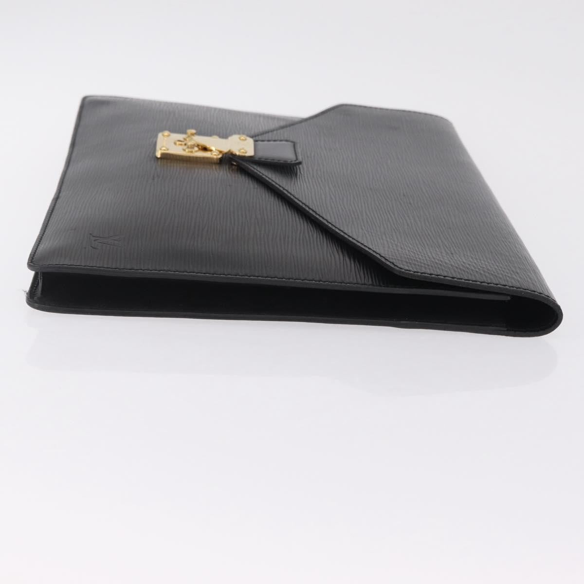 Louis Vuitton Porte-Documents Senateur Epi Leather, Black, Leather, Handbag