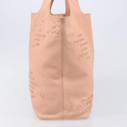 Bottega Veneta Regent Leather with Intrecciato Detail, Pink, Leather, Tote Bag