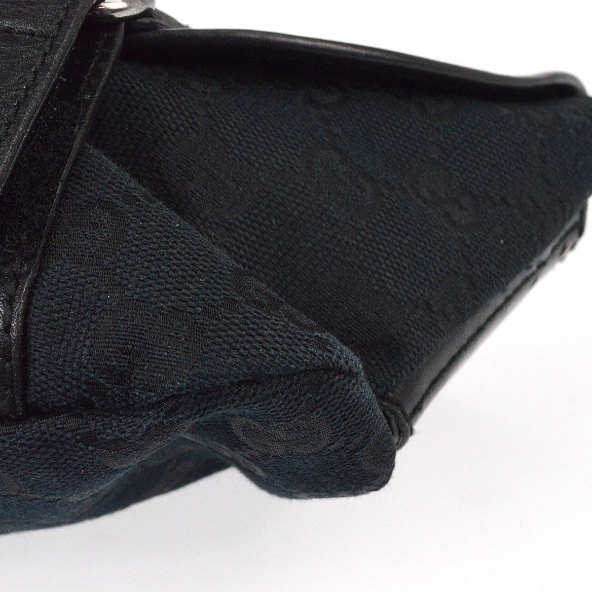 Gucci Waist Belt Bag (Outlet) GG Canvas and Leather, Black, Canvas, Crossbody Bag