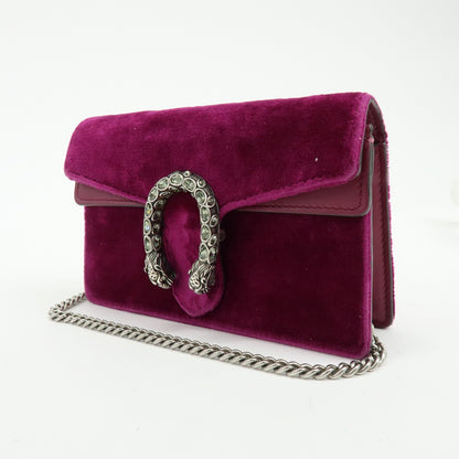 Gucci Dionysus Velvet, Purple, Velvet, Handbag