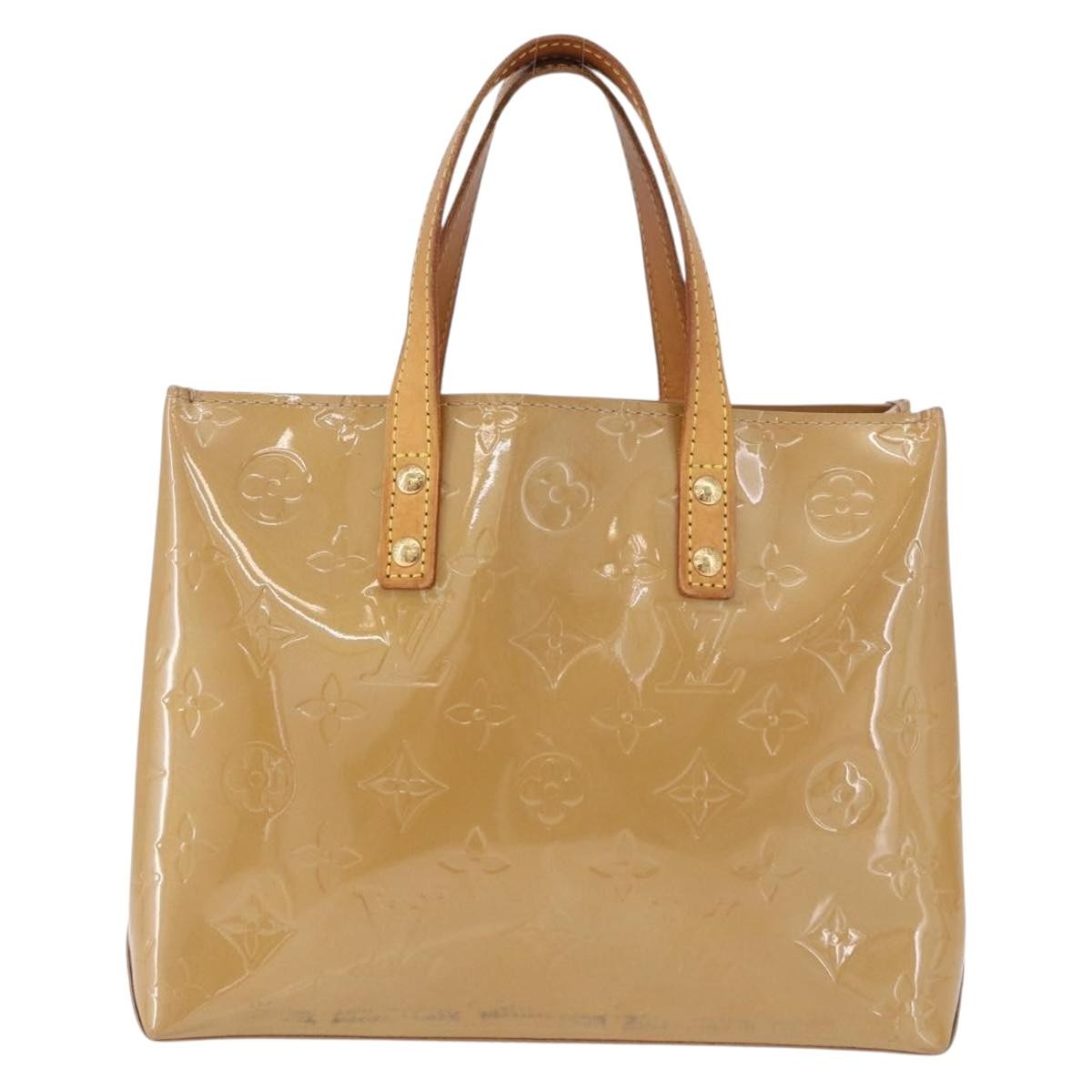 Louis Vuitton Reade Monogram Vernis, Beige, Patent Leather, Handbag