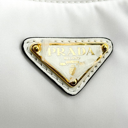 Prada Re-Edition 2004 Nylon and Leather, White, Nylon, Shoulder Bag