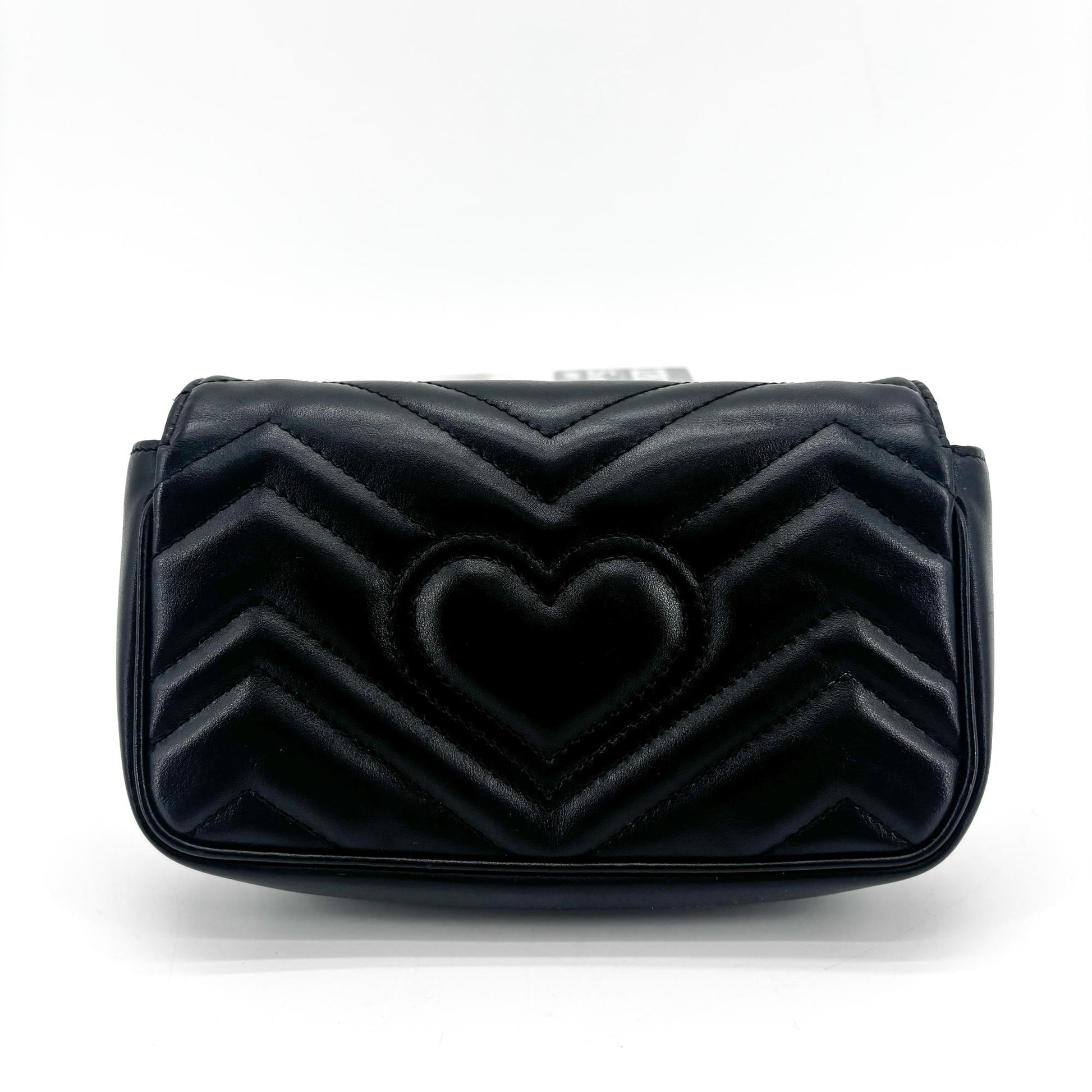 Gucci GG marmont Black leather, Black, Leather, Shoulder Bag