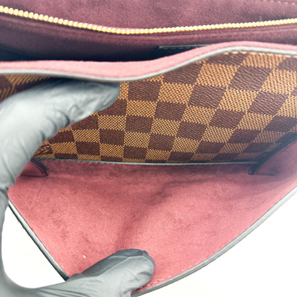 Louis Vuitton Vavin Damier with Leather, Brown, Canvas, Tote Bag