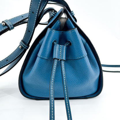 Loewe Hammock Leather, Blue, Leather, Handbag