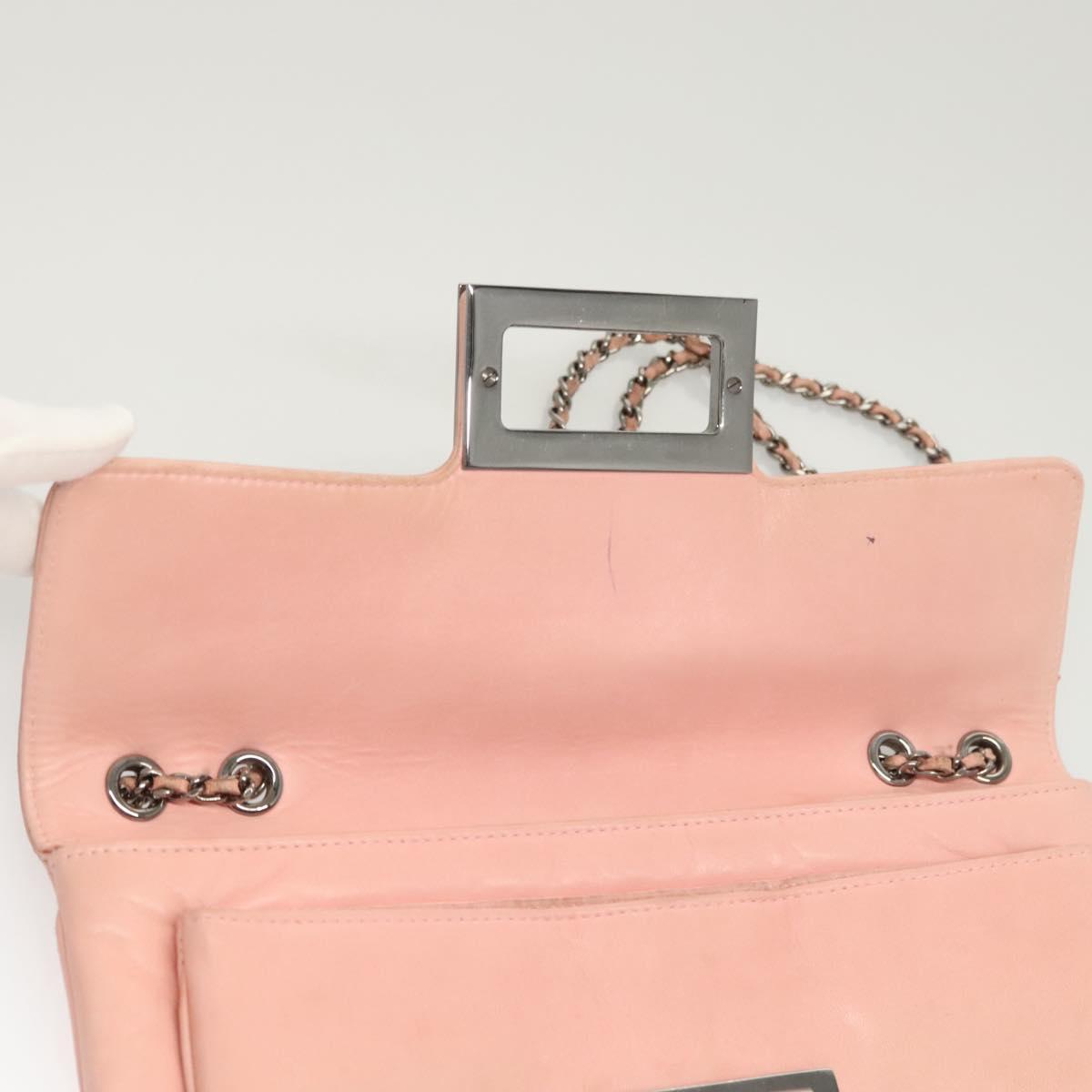 Chanel Mademoiselle Chocolate Bar Clutch Quilted Lambskin, PINK, LEATHER, Shoulder bag