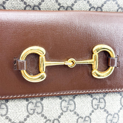 Gucci Horsebit 1955 Camera GG Coated Canvas with Leather, Beige, Canvas, Handbag