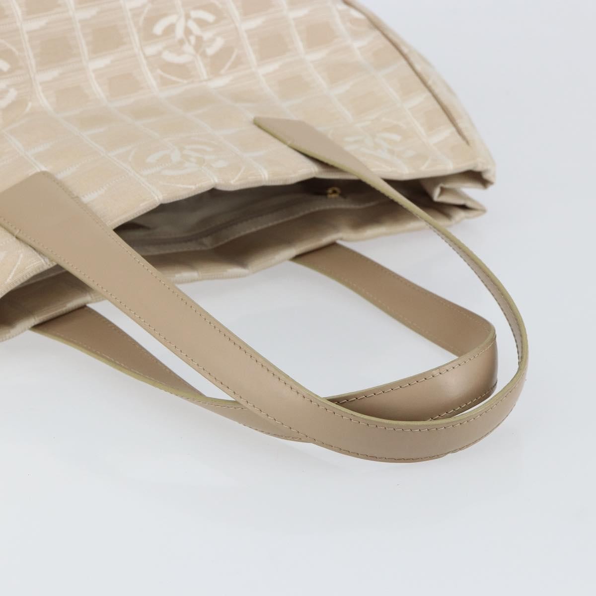 Chanel Travel Line Nylon, Beige, Nylon, Tote Bag