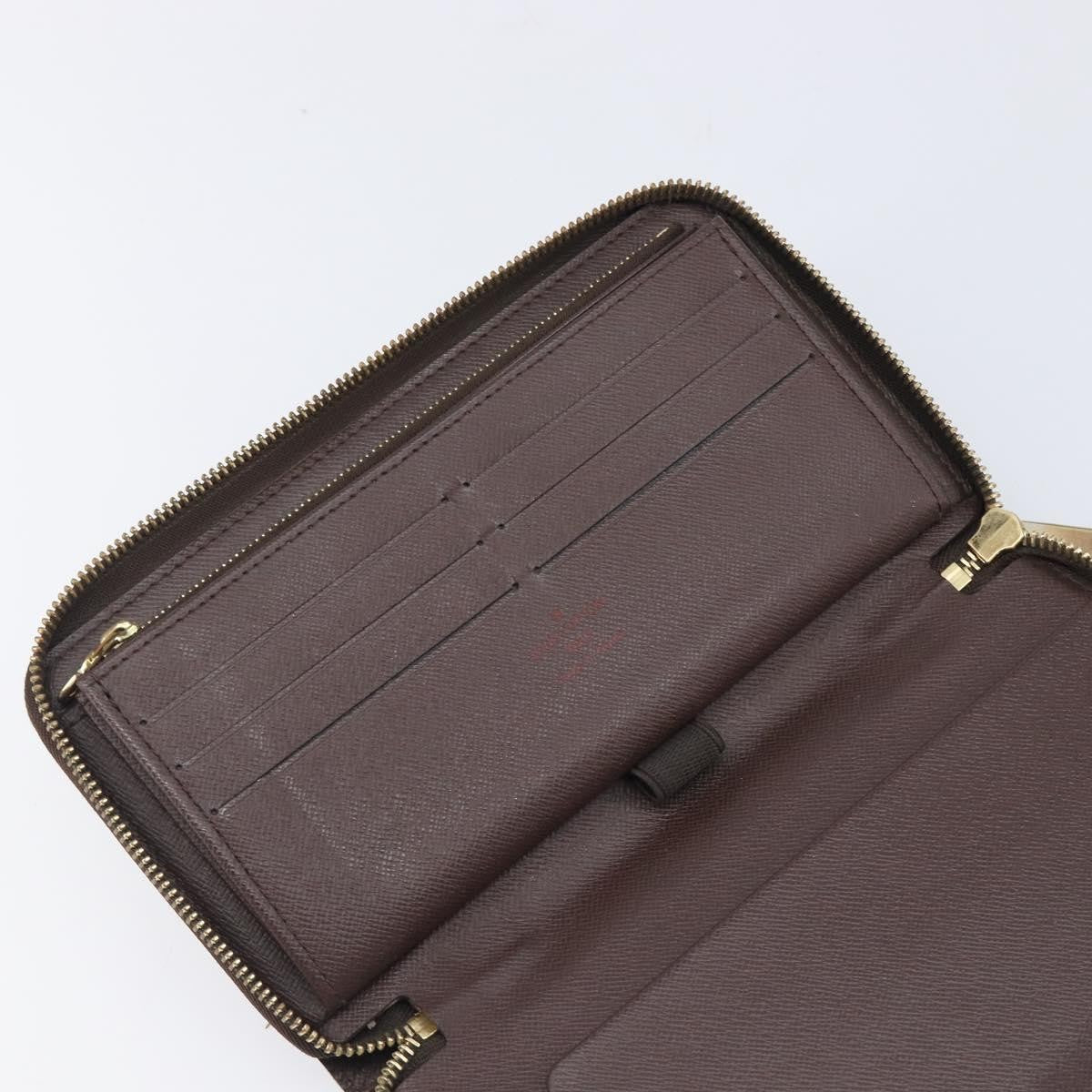 Louis Vuitton Zippy Organizer Damier, Brown, Canvas, Wallet