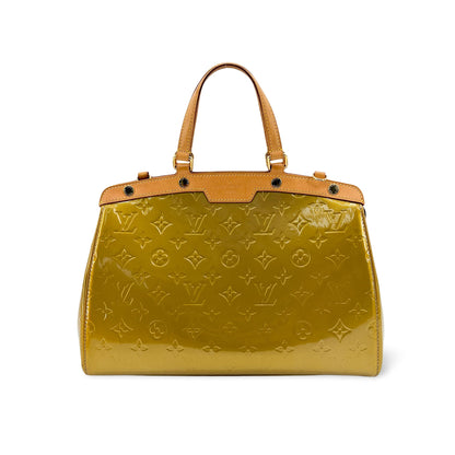 Louis Vuitton Brea Handbag Monogram Vernis, Green, Patent Leather, Handbag