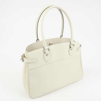 Louis Vuitton Passy Epi Leather, White, Leather, Tote Bag
