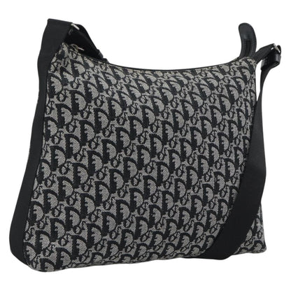 Christian Dior Vintage Trotter Messenger Diorissimo Canvas, Black, Canvas, Shoulder Bag