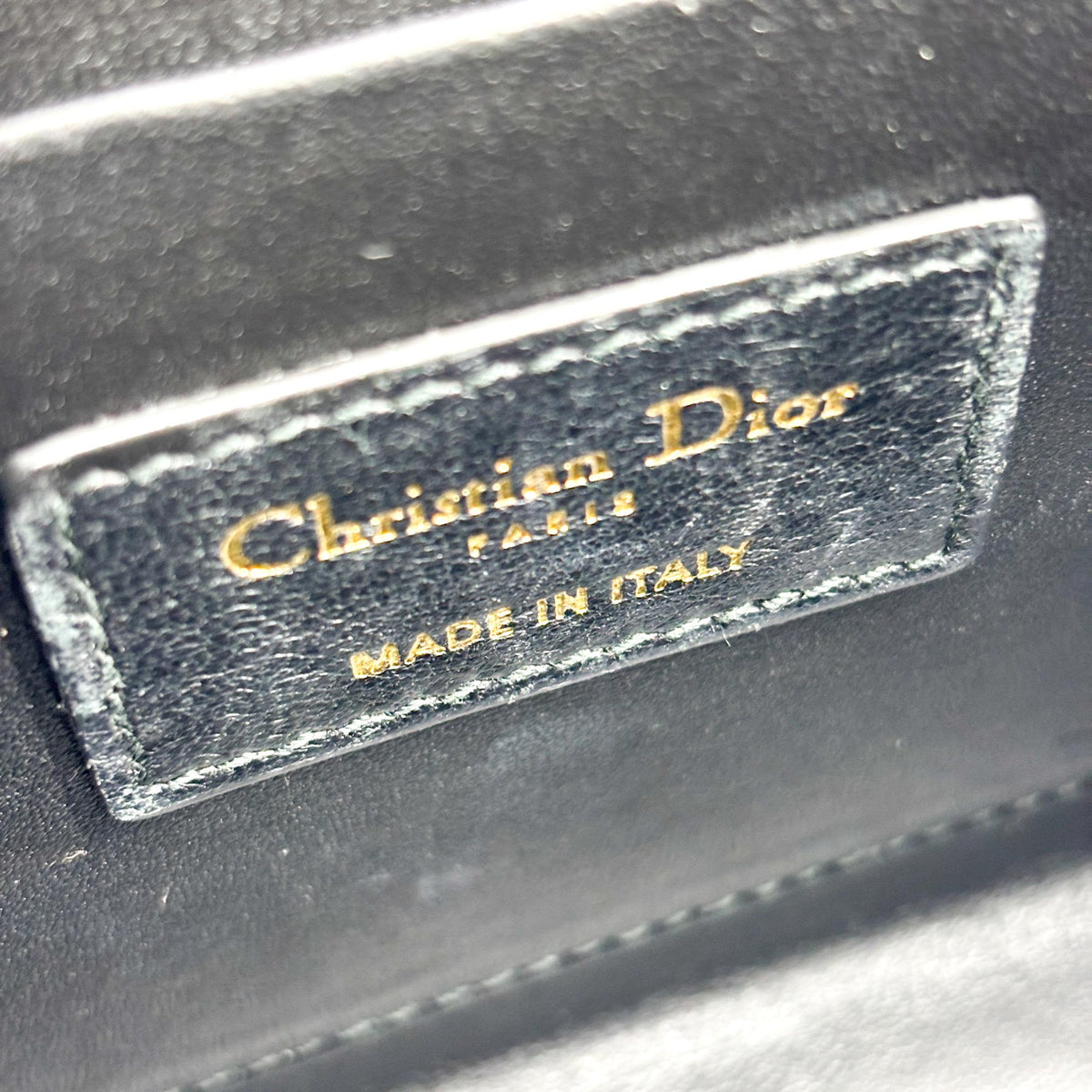 Christian Dior 30 Montaigne Box Leather, Black, Calfskin, Handbag