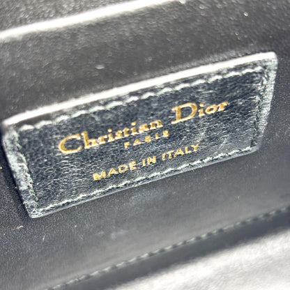 Christian Dior 30 Montaigne Box Leather, Black, Calfskin, Handbag