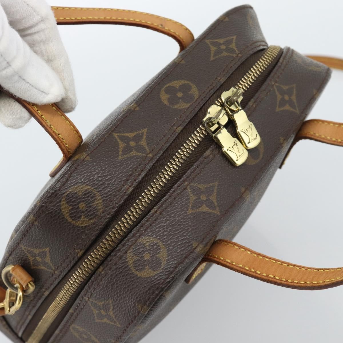 Louis Vuitton Spontini Monogram Canvas, Brown, Canvas, Handbag
