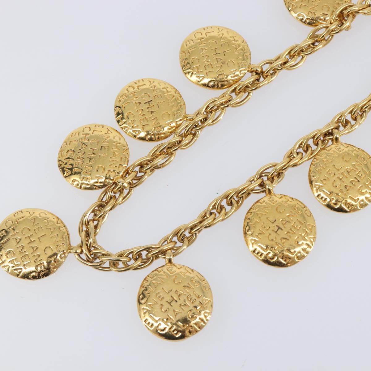 Chanel Vintage Diamond Coco Mademoiselle Long Metal, Gold, Metal, Necklace