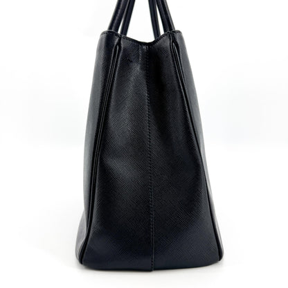 Prada Lux Open Saffiano Leather, Black, Leather, Tote Bag