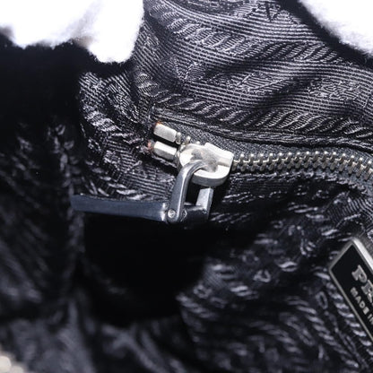 Prada Zip Messenger Tessuto with Leather, Black, Nylon, Handbag