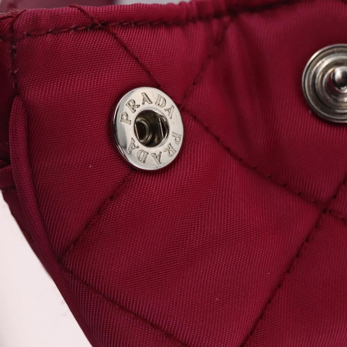 Prada Pushlock Chain Flap Quilted Tessuto, Pink, Nylon, Handbag