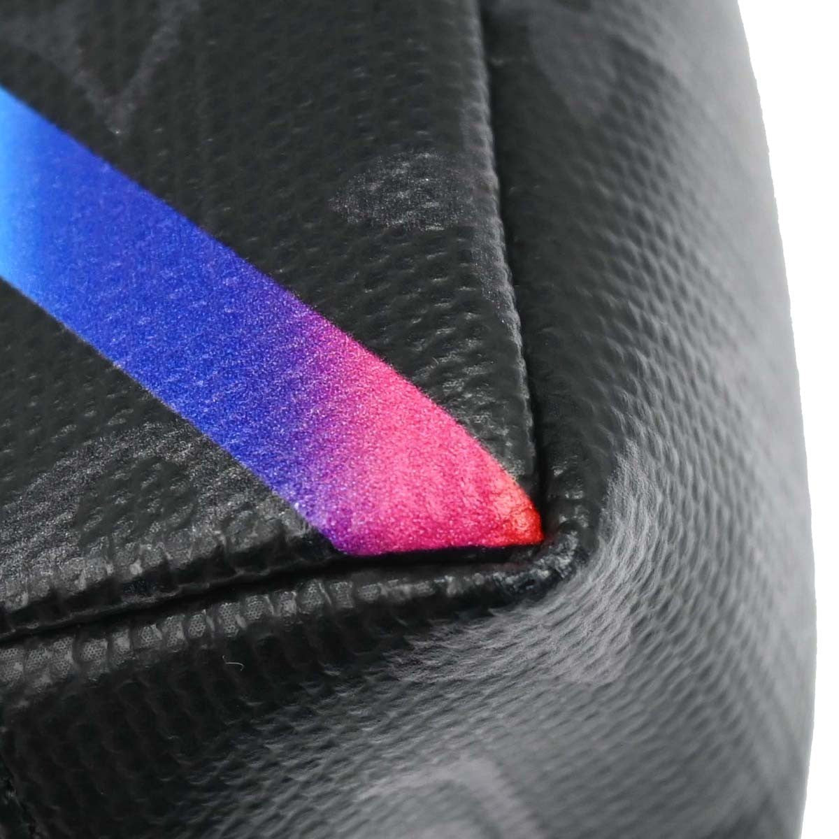 Louis Vuitton Box Pouch Bag Charm and Belt Charm Rainbow Monogram Eclipse Canvas, Black, Leather, Charm