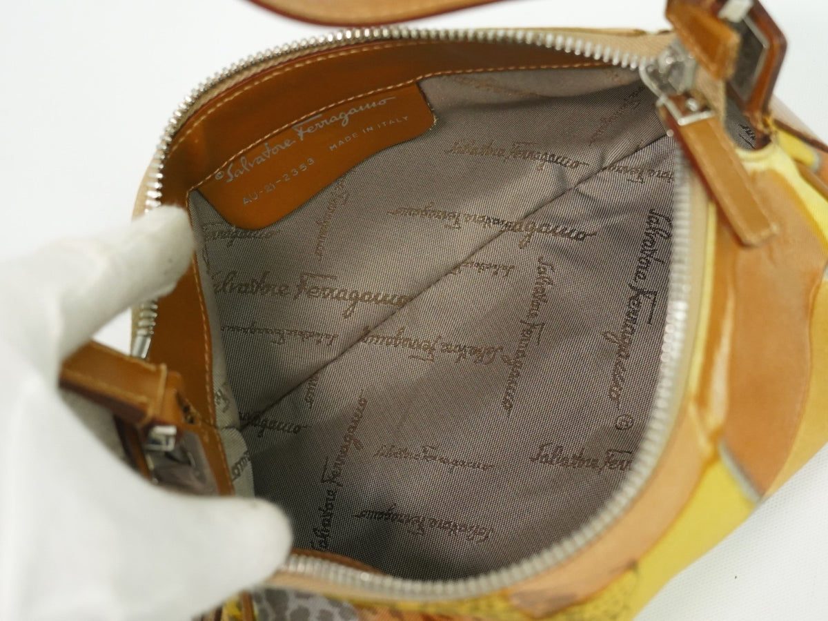 Salvatore Ferragamo Vintage Canvas, Multicolour, Canvas, Shoulder Bag