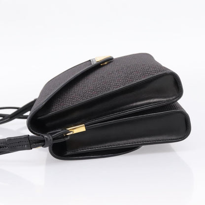 Saint Laurent Vintage Shoulder bag Leather, Gray, Canvas, Shoulder Bag
