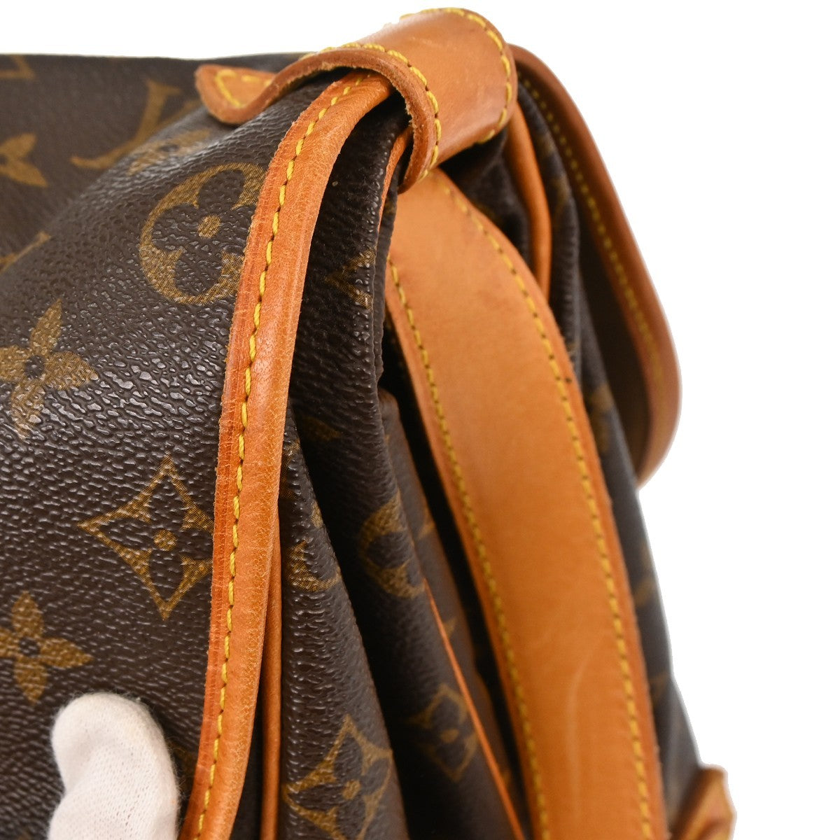 Louis Vuitton Saumur Monogram, Brown, Canvas, Shoulder Bag