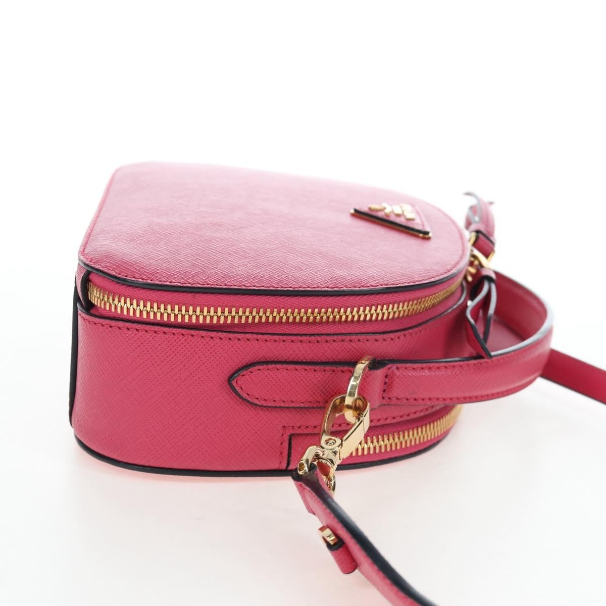 Prada Odette Top Handle Saffiano Leather, Pink, Leather, Handbag
