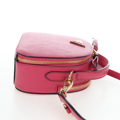 Prada Odette Top Handle Saffiano Leather, Pink, Leather, Handbag