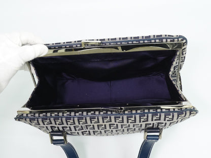 Fendi Vintage shoulderbag Canvas, Navy, Canvas, Shoulder Bag