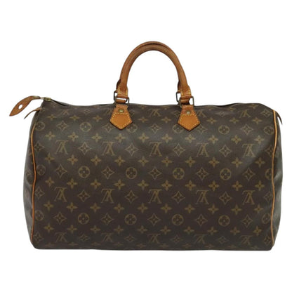 Louis Vuitton Speedy Handbag Monogram Canvas, BROWN, CANVAS, Handbag