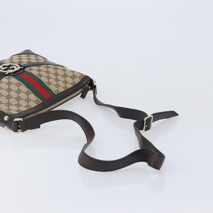 Gucci Reins Web Canvas, Beige, Canvas, Shoulder Bag