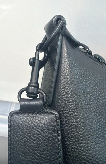 Balenciaga Hourglass Carryall Leather, Black, Leather, Handbag