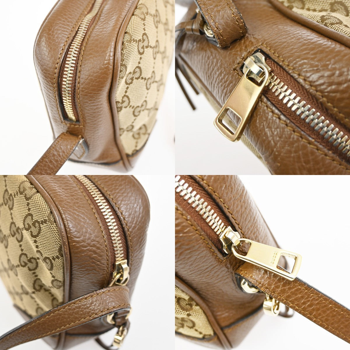 Gucci Bree Disco GG Canvas with Leather, Brown, Canvas, Crossbody Bag