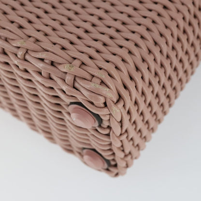 Salvatore Ferragamo Boxyz Top Handle Woven Leather, Pink, Leather, Handbag