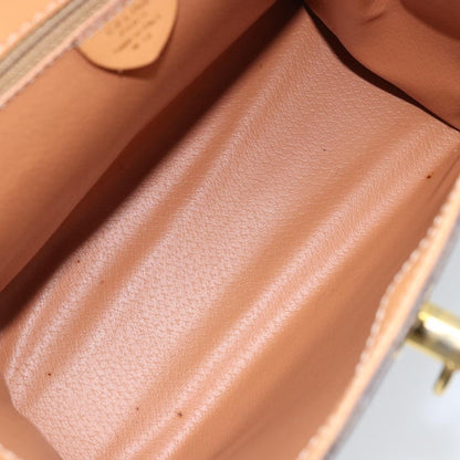 Celine Handbag Canvas, Brown, Canvas, Handbag
