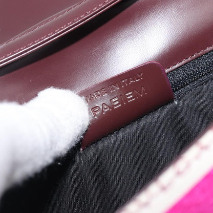 Bvlgari Clutch Canvas and Leather, Pink, Canvas, Clutch