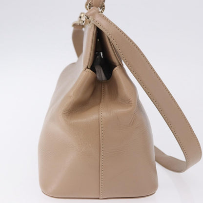 Bvlgari Isabella Rossellini Leather, Beige, Leather, Handbag