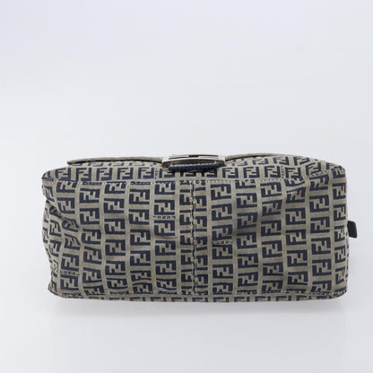 Fendi Zucchino Mamma Baguette Canvas, Navy, Canvas, Shoulder Bag