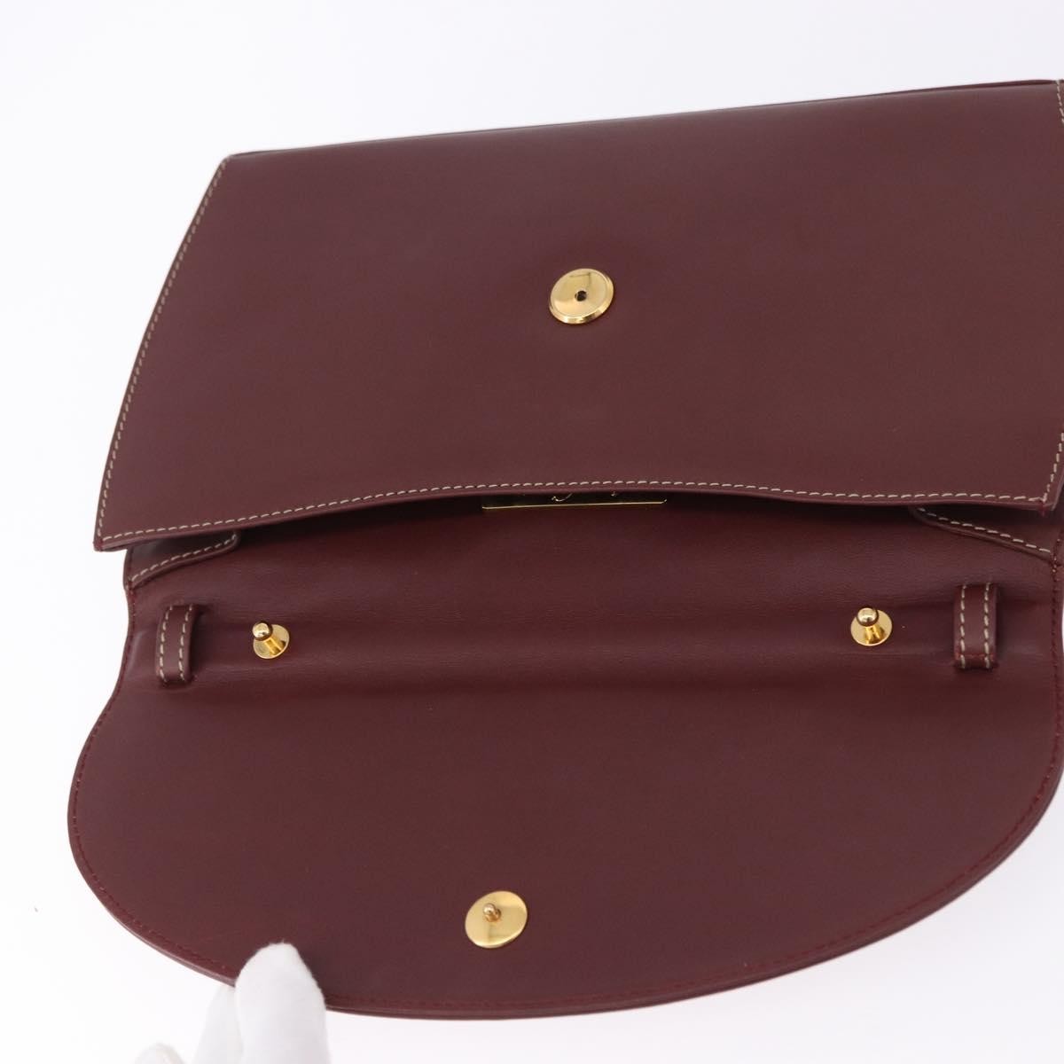 Cartier Must de Cartier Clutch Leather, Burgundy, Leather, Clutch