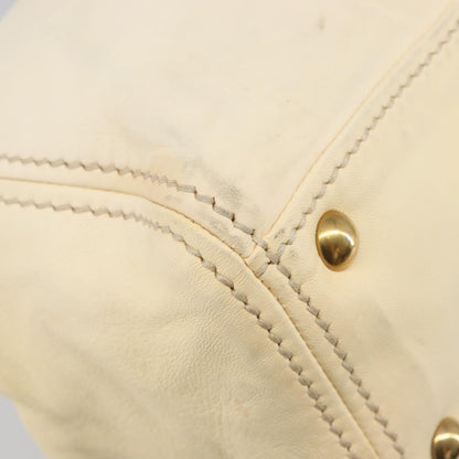 Miu Miu Beau Top Handle Leather, Beige, Leather, Handbag
